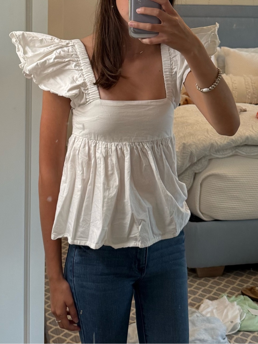 Dee Elly Women’s White Blouse